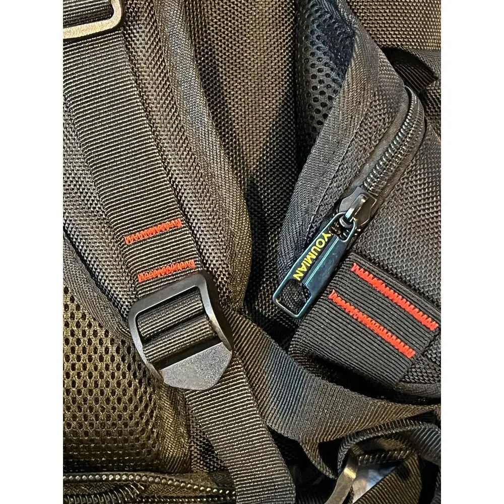 Generic Front and Side Loading Hiking Black Backpack XL